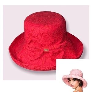 C.C Adjustable Floral Lace With Ribbon Cotton Beach Summer Sun Hat Cap